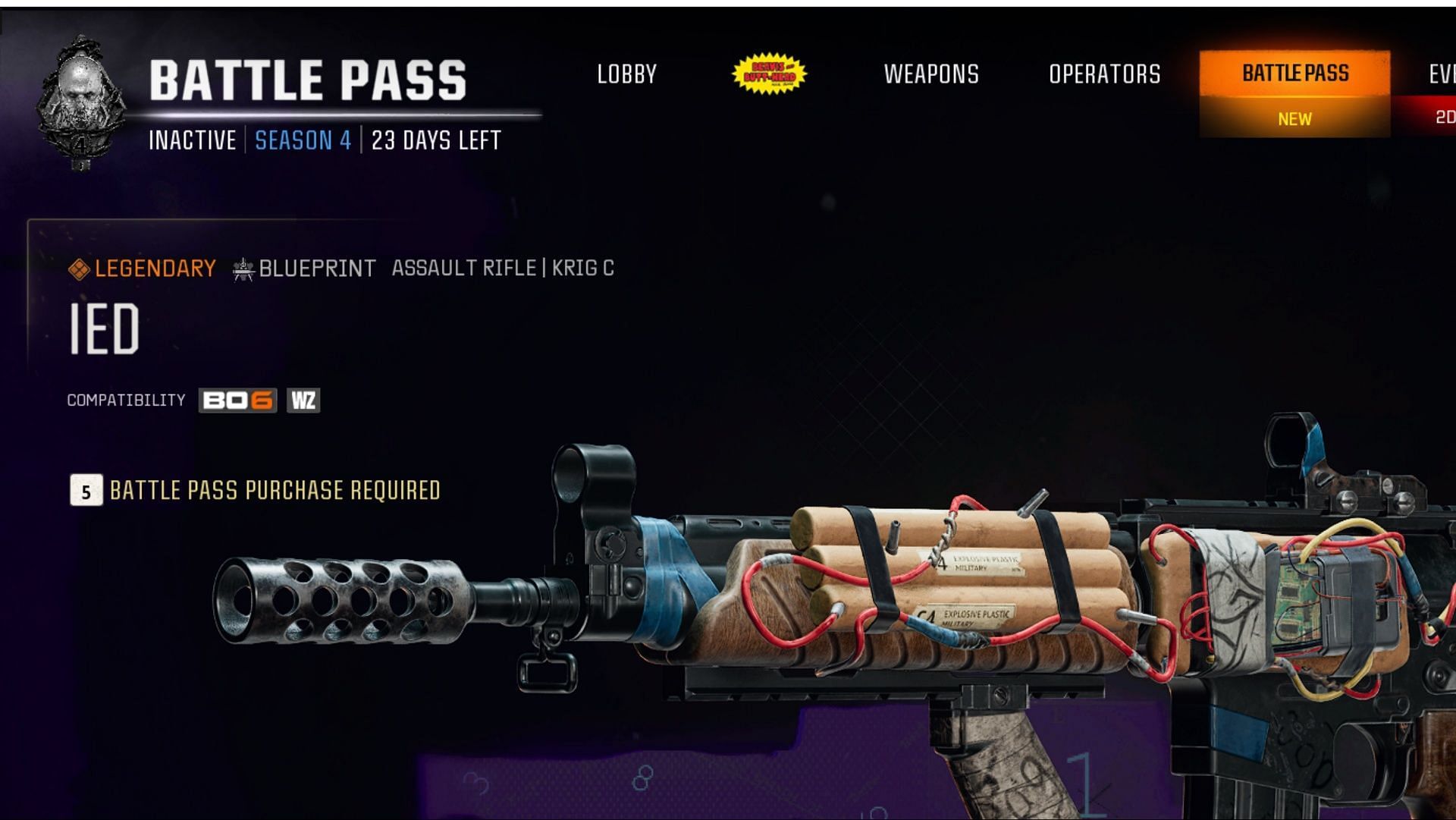 Battle pass timer (Image via Sportskeeda Gaming || Activision)